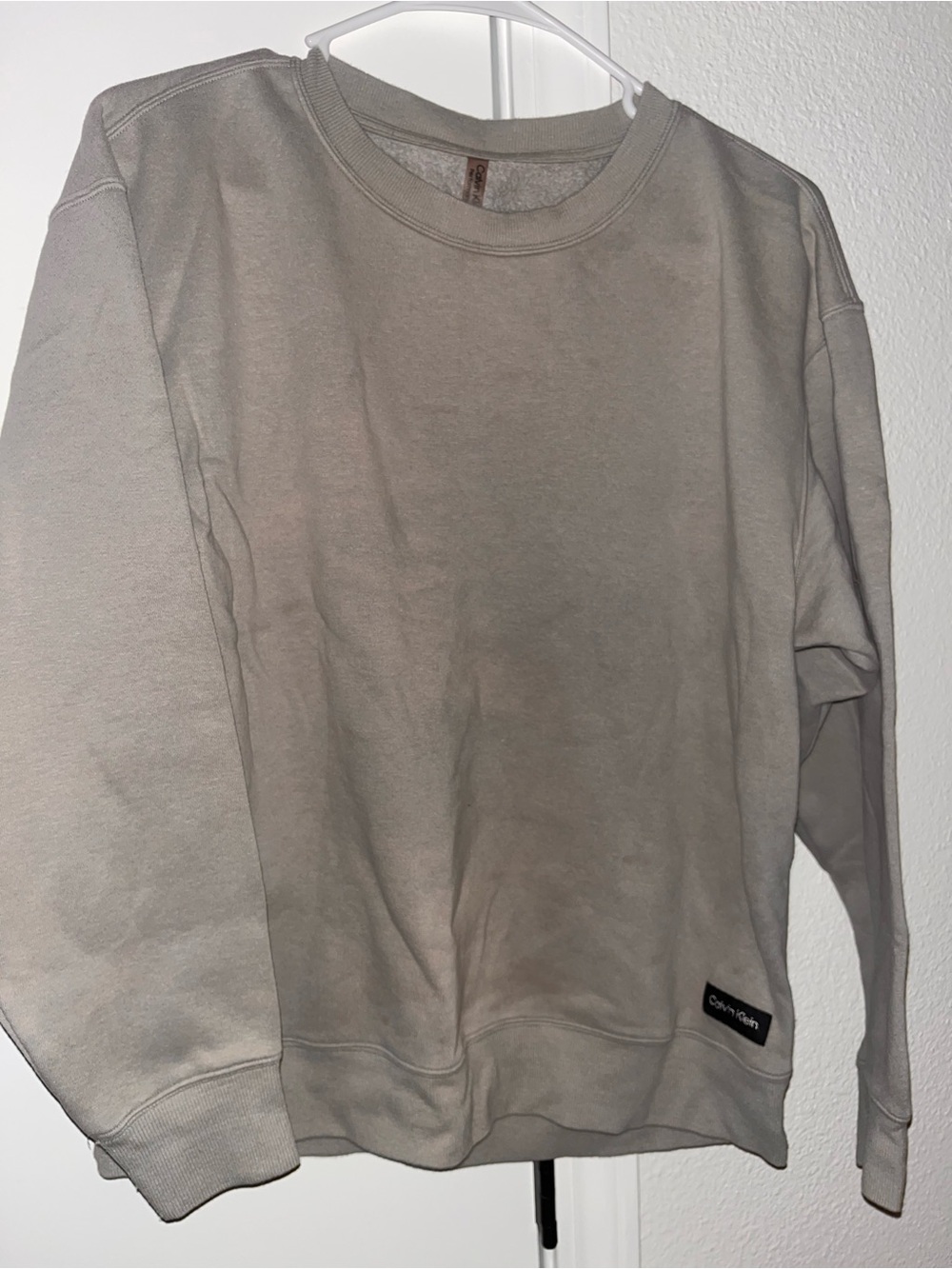 Calvin Klein Unisex Crewneck Sweater in Light Gray